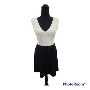 Candie's Cream and Black Dress